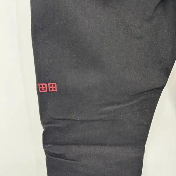 ksubi Chitch Laid- Back Skinny Denim Jeans in Black Red Crosses Size 30